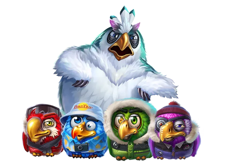 Pirots 4 Yeti-fiende i Frozen Fury-världen