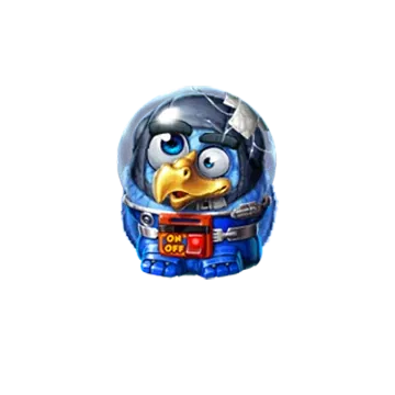 Pirots 4 blå fågel karaktär i Lost in Space