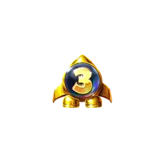 Pirots 4 uppgradera alla-symbol (+3 nivåer) i Lost in Space